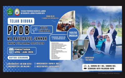 MA Raudhatul Jannah Membuka Penerimaan Peserta Didik Baru TP. 2025_2026