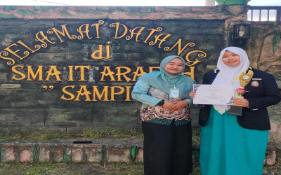 MA Raudhatul Jannah Palangka Raya Berhasil Meraih Juara 1 dalam Olimpiade Bahasa Arab Tingkat Provinsi Kalimantan Tengah di SMA Islam Terpadu Arafah Sampit, dan Akan Melaju ke Tingkat Nasional